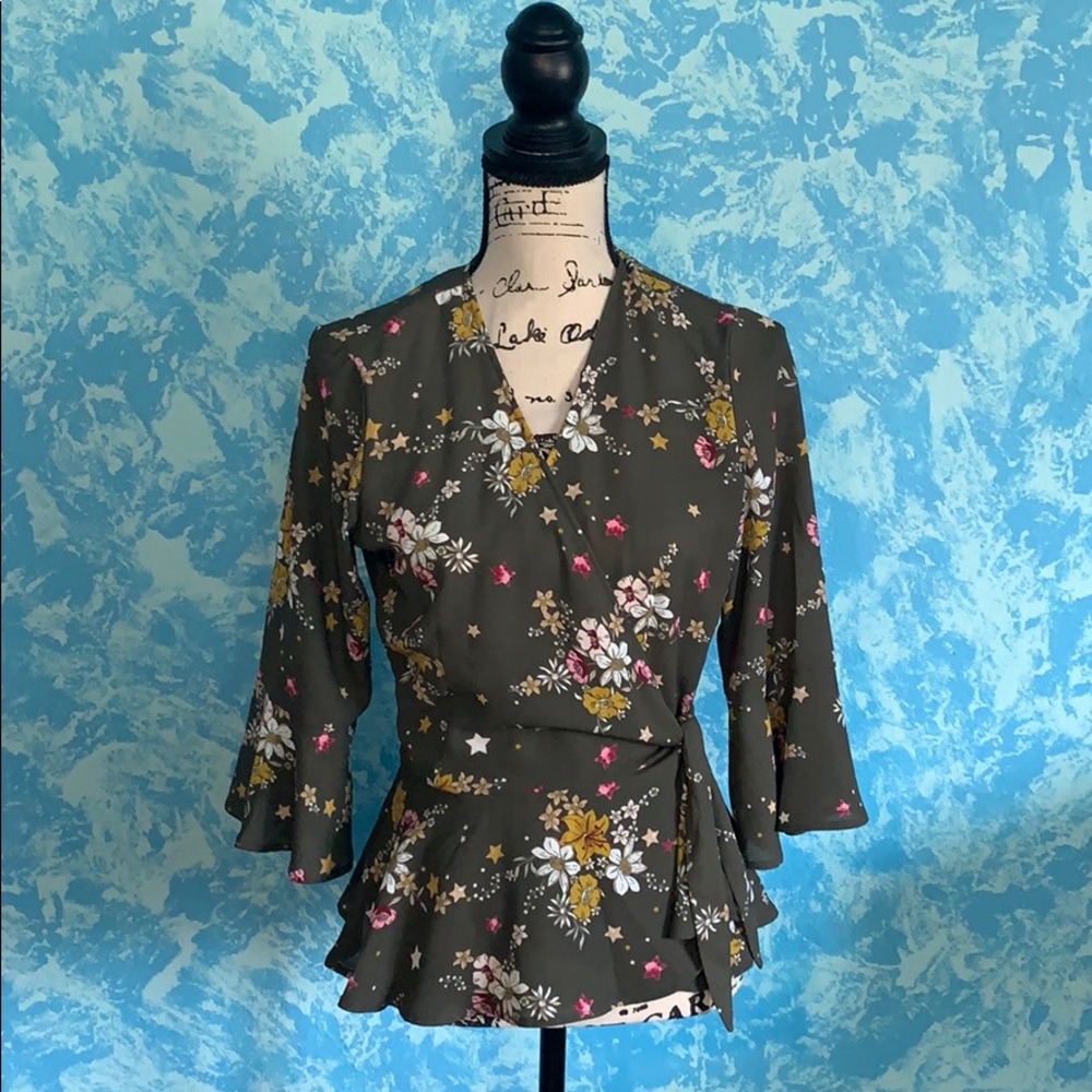 Green wrap shirt